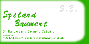 szilard baumert business card